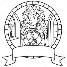 Kralice Ya Da Prenses Boyama Kitabi Amblem Stok Vektor Boyama Kitaplari Anaokulu Temalari Boyama Sayfalari