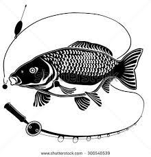 Pin By Boris On Silhouette Cameo Dieren Fish Silhouette Carp Fishing Fish Drawings