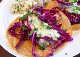 Transfer to paper towels to drain. Fish Tacos With Tomatillo Sauce In The Kitchen With Kath
