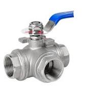 Amazon.com: 304 stainless steel three-way ball valve with switch buckle L/T  type one in and two out inner wire valve switch 6/4 ...