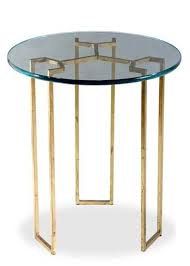 Triad Modern Gold Leaf And Glass Side Table In 2020 Side Table Glass Side Tables Furniture
