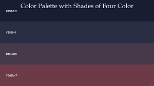 Color Palette With Five Shade Mirage Ebony Clay Mortar Cosmic PPT Example