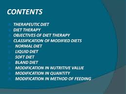 Therapeutic Modification Of The Normal Diet Ppt Download