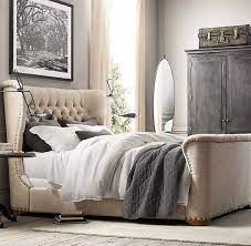Morganford king size upholstered linen padded platform bed frame. Home Designs Home Decor Bedroom Bed Linens Luxury Upholstered Beds