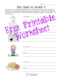 Main Idea Vs Details Worksheets Post 2 Main Idea Worksheet 2nd Grade Worksheets Main Idea Lessons