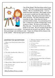 Reading comprehension task with 10 multiple chice questions. Worksheet Book Incredible Free Readingomprehension Worksheets Third Grade 3rd Vocabulary Pdf Science Staggering Samsfriedchickenanddonuts