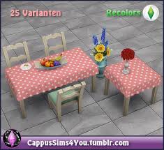Set Tischdecken Anna Sims 4 Table Cloth Sims