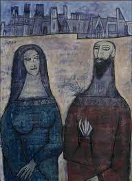 Two Saints in a Landscape', F.N. Souza, 1961 | Tate