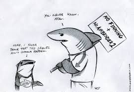 Land Shark Protest Shark Cute Shark Cute Comics