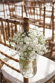 Babys Breath In Mason Jars Decor Weddingdecor Vintage Wedding Flower Arrangements Vintage Wedding Flowers Mason Jar Wedding Decor