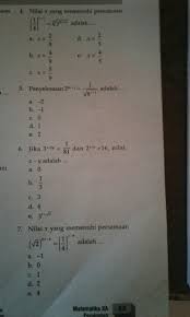 Jun 15, 2021 · soal matematika peminatan kelas 10 semester 1 dan jawabannya eksponen. Bantu Jawab Kk Sekalian Tentang Persamaan Eksponen Mtk Peminatan Kelas 10 Brainly Co Id