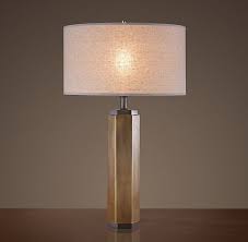 Hexagonal Column Table Lamp Vintage Brass Vintage Table Lamp Lamp Table Lamp