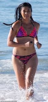 Sarah Roberts sets pulses racing as she is filmed running out of the water  for Home and Away | Daily Mail Online