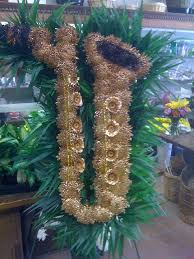 Funeral Arrangement Saxophone Same Day Flower Delivery Flower Delivery Flower Arrangements