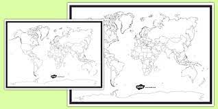Maps are a terrific way to learn about geography. Ks1 Ks2 Blank World Map