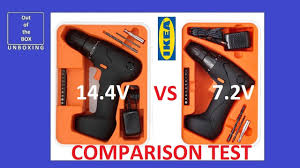 Fixa Screwdriver Drill 7 2v Vs 14 4v Side By Side Comparision Ikea Li Ion 7 2 V 14 4 V Youtube