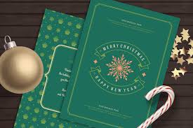 Use in unlimited premiere pro projects. 5 Christmas Greeting Cards In Card Invitation Templates On Yellow Images Creative Store