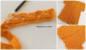 V Yaka Kisa Kollu Dantel Orgu Kadin Yelek Nazarca Com Dantel Orgu V Yaka