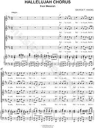 George Frederick Handel Hallelujah Chorus Satb Choir Piano Choral Sheet Music In D Major Transposable Download Print Sku Mn0069773