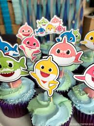 Free Printable Baby Shark Cupcake Toppers Baby Shark Party
