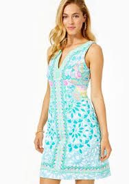 Lilly pulitzer tall dresses for women. Lilly Pulitzer Sigrid Shift Multi Caribbean Citrus Engineered Knit Dre Dan S Southern Prep