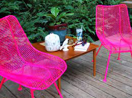 Green retro metal vintage glider. How To Paint Metal Chairs How Tos Diy