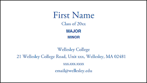 Cards can be ordered in the following quantities: On Campus Printing Services For Wellesley Branded Business Cards Wellesley Career Education