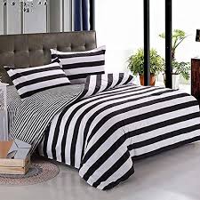 Black And White Striped Duvet Cover King 3 Pieces Duvet Cover Set Black And White Stripe Printed Striped Duvet Cover 2 Pillowcases Set Quilt Cover Beddin Duvet Cover Sets Duvet Bedding Twin Bed Sets