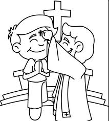 Easter lily and cross template. Free Printable Lent Coloring Pages