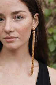 LONG GOLD RAIN EARRINGS