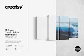 Multiple Canvas Prints Mockup Set Print Mockup Mockup Canvas Prints