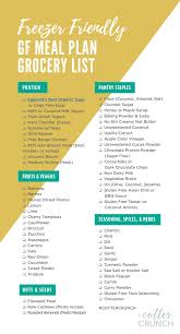 Freezer Meals Meal Plan Gluten Free Cotter Crunch Gluten Free Grocery List Freezer Meals Gluten Free Meal Plan