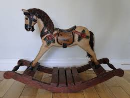 Vintage Hand Carved Wooden Rocking Horse Antique Rocking Horse Wooden Rocking Horse Rocking Horse