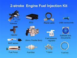 An electric fuel pump provides the fuel at a constant fuel pressure. Small Engine Efi Ecotron