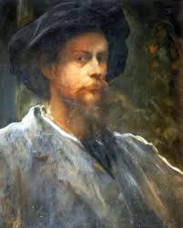 Self Portrait With Felt Hat par William Blake Richmond reproduction de  peinture à l'huile à vendre