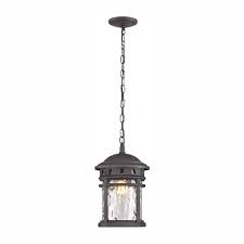 Home Decorators Collection 1 Light Black Outdoor Pendant C2374 The Home Depot