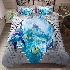 Magical, meaningful items you can't find anywhere else. Yzbedset Blue Dolphin And Yellow Fish Sea Life Bedding Set Comforter Set Queen King Double Bed Linen Set Duvet Cover Sets Girls Duvet Covers Blue Bedding Sets