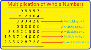 The whole numbers are the number without fractions, and they are a collection of positive integer numbers and zero. Multiplication Of Whole Numbers Whole Numbers Multiplication Numbers