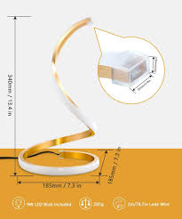 This white spiral lamp is an excellent touch for many interiors and it is always a good choice for b&w lovers. Buy Spiral Led Table Lamp Modern 3 Colors Dimmable Desk Lamp With Minimalist Lighting Design Touch Controller Creative Stylish Smart Lamp For Bedroom Office Home Gold Online In Vietnam B07ml8ckpl