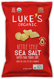 They're shelf stable for easy storage between snack times. Kettle Style Sea Salt Chips Luke S Organic Gluten Free Potato Chip