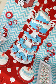 Thing 1 and 2 birthday party supplies decoration decor. Kara S Party Ideas Thing One Thing Two Dr Seuss Twins 1st Birthday Party Planning Ideas