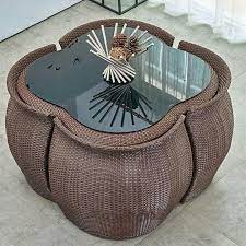 Enter your email address to receive alerts when we have new listings available for rattan dining table and chairs. 5 Pcs Pe Rattan Furniture Dining Set Metal Frame Pe Rattan Sec Cubblaa In 2021 Table And Chairs Rattan Dining Table Dining Table Chairs