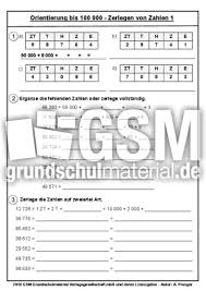 Zerlegen Von Zahlen 1 Orientierung Bis 100 000 Erweiterung Zr 100 000 Mathe Klasse 4 Grundschulmaterial De