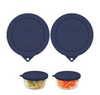 2 Tampas de substituição de silicone redondas para armazenamento de  alimentos para tigelas de vidro, navy blue-2 pack | Amazon.com.br