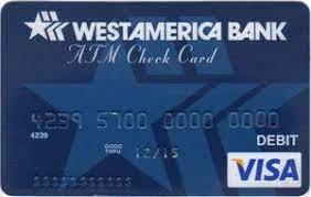 I understand and agree to these terms. Bank Card Visa Debit Westamerica Bank United States Of America Col Us Vi 0125