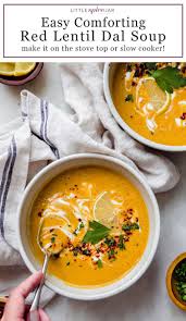 Comforting Red Lentil Soup Dal Soup Recipe Red Lentil Soup Lentil Soup Red Lentil