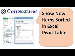 Sort any list in alphabetic or reverse alphabetical order with little more than a few clicks of the mouse. Show New Pivot Table Items In Alphabetical Order Youtube Pivot Table Online Student Excel Spreadsheets