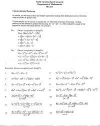 Printable in convenient pdf format. Calculus Related Factoring Printable