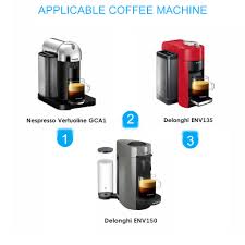 Filter cartridges and descaling products. Refillable Coffee Capsules Stainless Steel Coffee Maker Pod Filters Cup 0 42oz Capacity For Vertuolline Gca1 Delonghi Env135 Delonghi Env150 Coffee Machine
