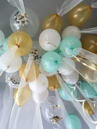 Tulle Balloons For A Gender Neutral Baby Shower Baby Shower Themes Baby Shower Balloons Neutral Baby Shower